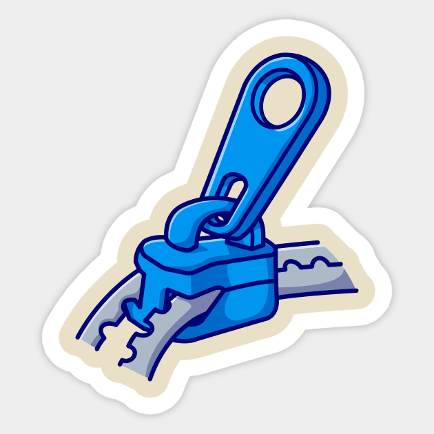 Zipper Cartoon Illustration Sticker by Catalyst Labs